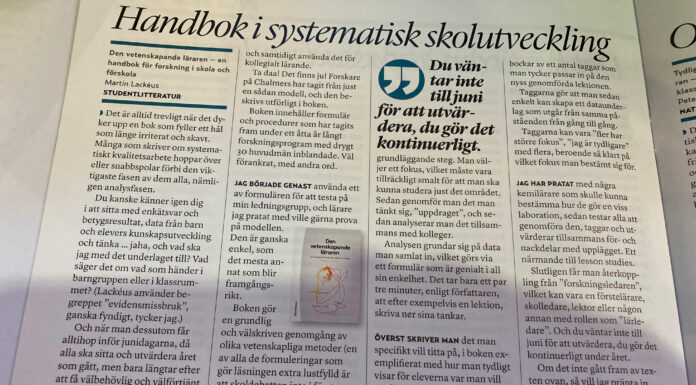 Positiv recension i Skolledaren